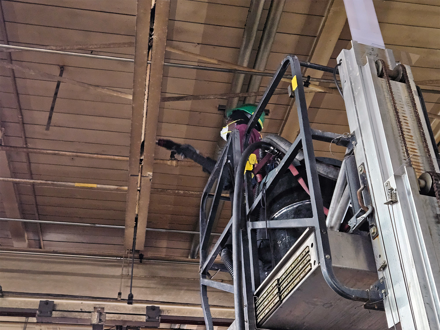 Vacuuming Overhead